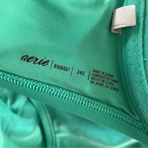 Aerie Palm Tree Bikini Swim Bathing Suit Beach Swimming Green Size Small Medium - Picture 6 of 7